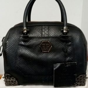 Philip Plein snakeskin purse
